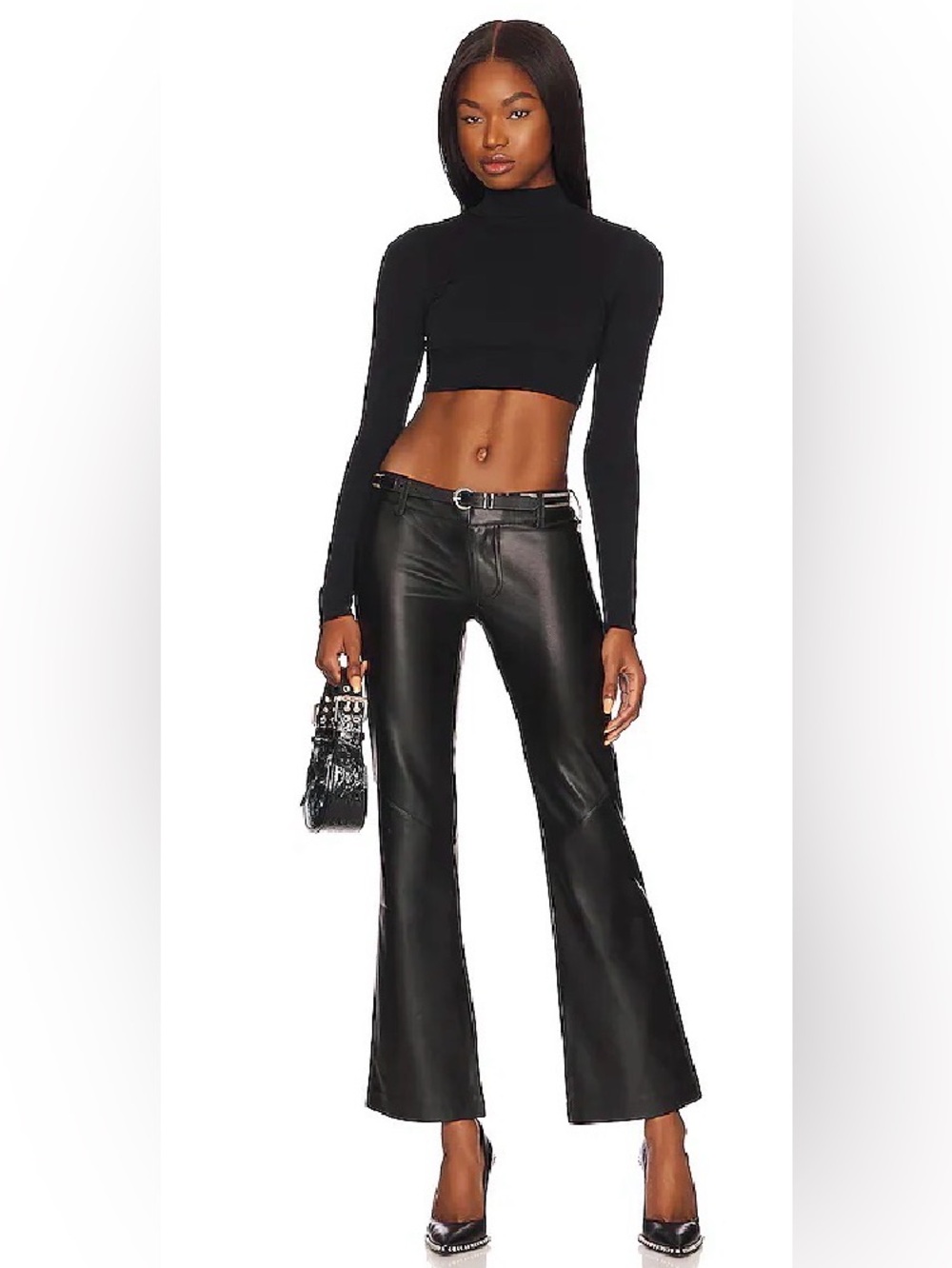 Free People Love Language Low Rise Faux Leather Pants